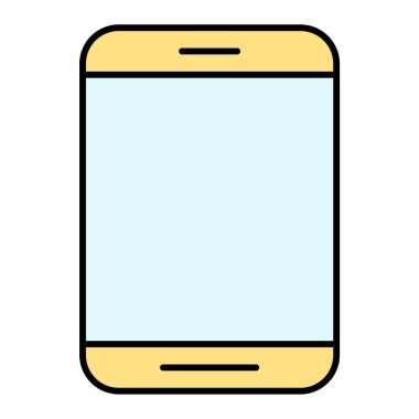 Akıllı telefon aygıtı simgesi. Beyaz arkaplanda izole edilmiş web tasarımı için cep telefonu vektör çizelgesi