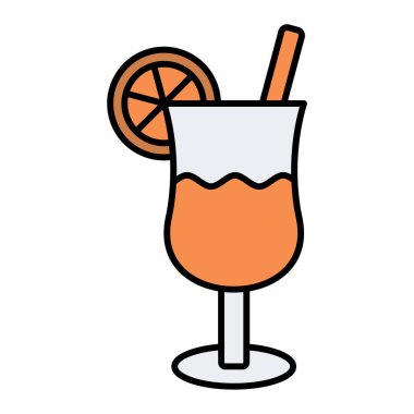 Dondurma vektör çizimi ile kokteyl içeceği