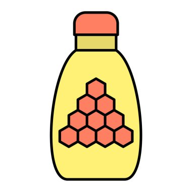 Bal kavanozu ikonu. ağ için arı vektör simgelerinin karikatür çizimi