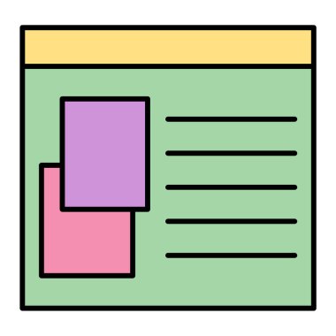 Belge. Web simgesi basit illüstrasyon