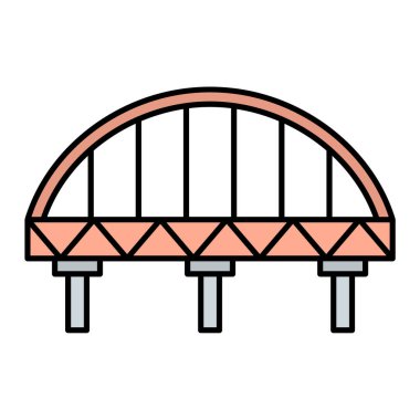 Köprü simgesi vektör illüstrasyonu