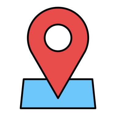 konum pin simgesi vektör illüstrasyonu