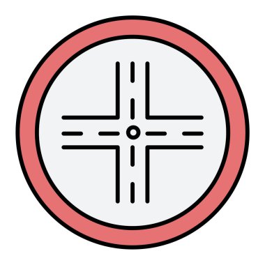 Moda tarzı izole edilmiş arkaplanda yol işareti simgesi