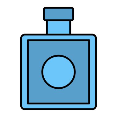 Parfüm şişesi ikonu. Web için matara vektör simgelerinin özet çizimi