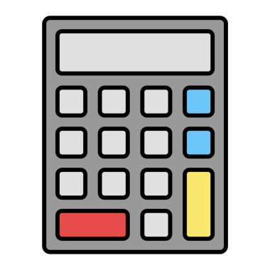 Hesap makinesi simgesi. vektör illüstrasyonu