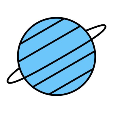 Gezegen. Web simgesi basit illüstrasyon