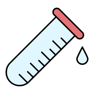 test tübü ikon vektör çizimi