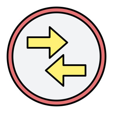 İzole edilmiş ok işaretlerinin vektör illüstrasyonu