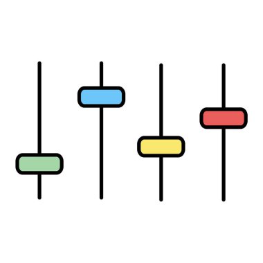 eşitleyici simge vektör illüstrasyonu