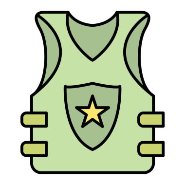 Polis. Web simgesi basit illüstrasyon