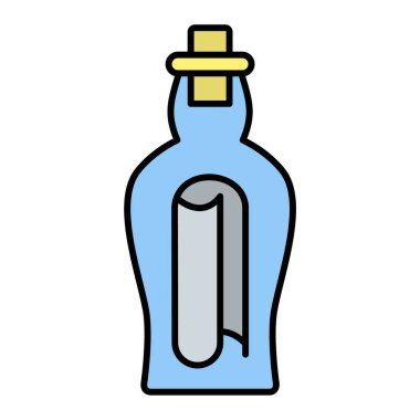 şişe vektör ince çizgi simgesi