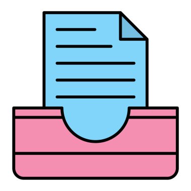 Belge. Web simgesi basit illüstrasyon