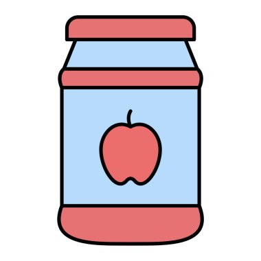 Duvarcı şişesi ve cam vektör çizimi olan kavanoz