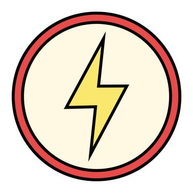 Şimşek simgesi, vektör illüstrasyonu