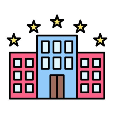 Otel binası. Web simgesi