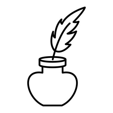 Tüy simgesi modaya uygun şekilde izole edilmiş arkaplan