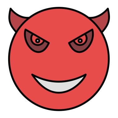 Mutlu yüz ifadesi simgesi vektör illüstrasyonu