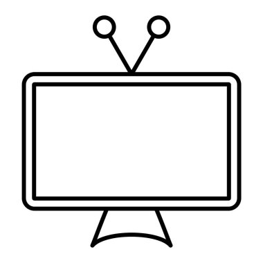 TV simgesi vektör illüstrasyonu