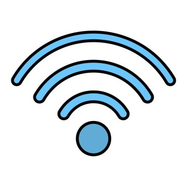 wifi sinyal vektör illüstrasyonu