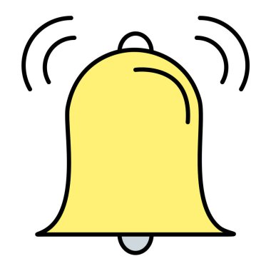 Alarm çanı vektör çizgisi simgesi