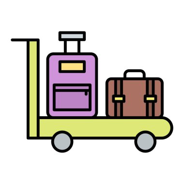 seyahat valizi ikon vektör çizimi