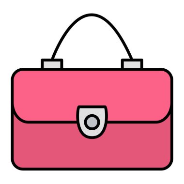 çanta simgesi vektör illüstrasyonu