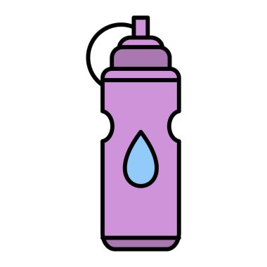 Bir şişe su ikonu. Tuz vektörünün özet çizimi ve web için biçim simgeleri