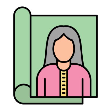 kadının simgesi. vektör çizim