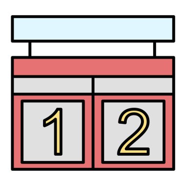 Takvim simgesi vektör illüstrasyonu