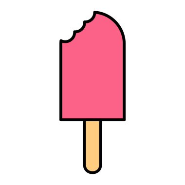 dondurma ikonu vektör illüstrasyonu