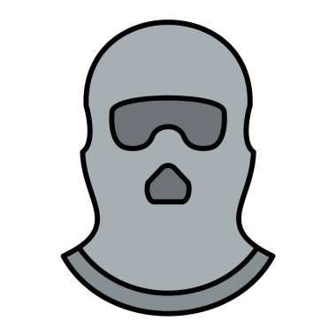 maske simgesi. Web için vektör simgelerinin özet çizimi