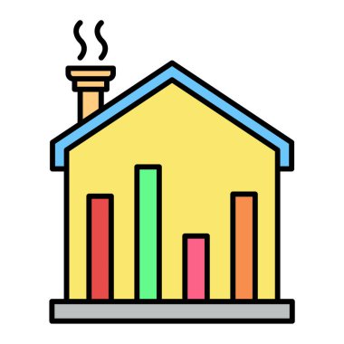 Bir ev simgesinin vektör illüstrasyonu