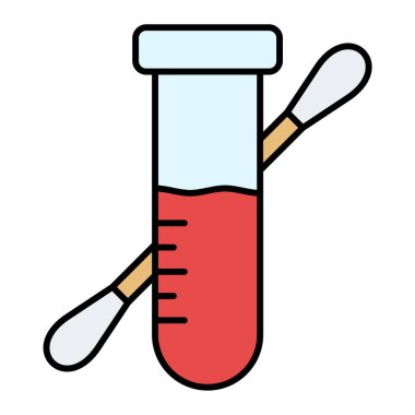Kan vektörü illüstrasyon dizaynlı test tüpü