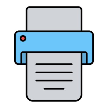 Yazıcı. Web simgesi basit illüstrasyon