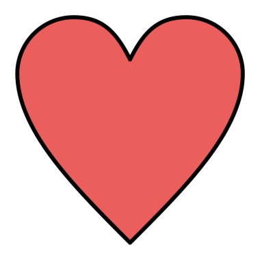 Kalp ikonu vektör illüstrasyonu