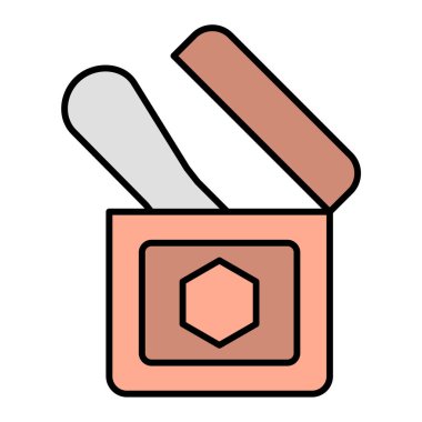 Bir kutu simgesinin vektör illüstrasyonu