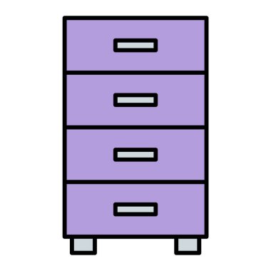 Kabine ikonu vektör illüstrasyonu