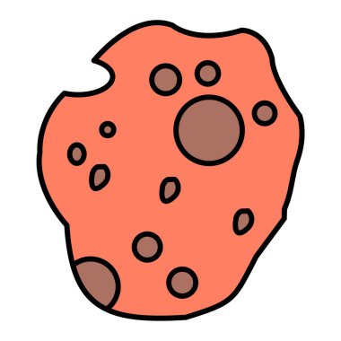 Çizgi film gezegen simgesinin vektör çizimi