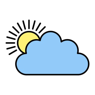 bulut hava illüstrasyon sembol simge vektör