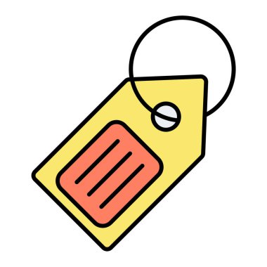 etiket alışverişi ticaret vektör illüstrasyonu