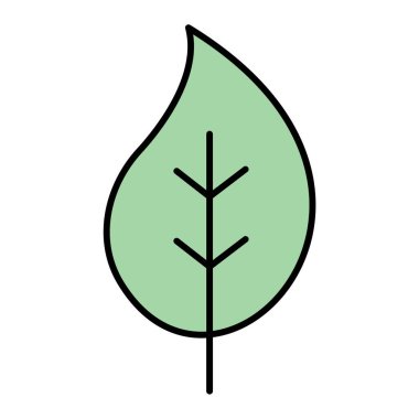 Yaprak. Web simgesi basit tasarım