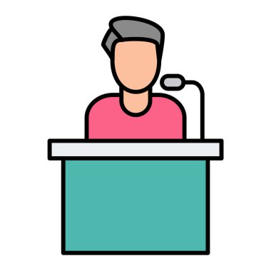 ofis çalışanı avatar karakter vektör illüstrasyon tasarımı