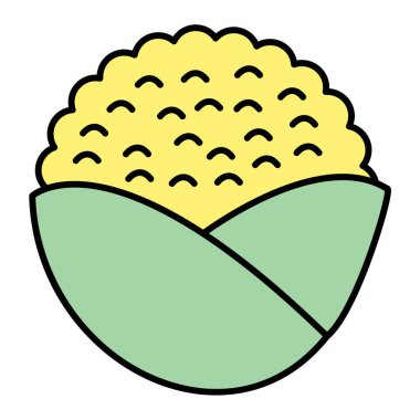 Hindistan cevizi çizgi filminin vektör çizimi