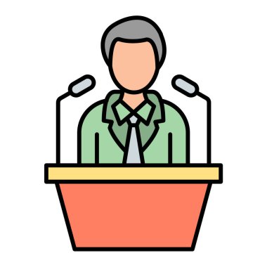 Konuşma balonu vektör illüstrasyon tasarımı ile iş adamı