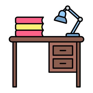 masa lambası ikonu vektör illüstrasyon tasarımı