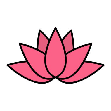 Nilüfer çiçeği ikonu vektör illüstrasyon tasarımı