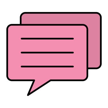 Sohbet mesajı vektör illüstrasyonu