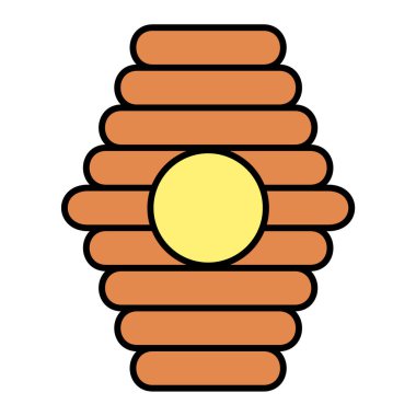 bal ikonu vektörü. Su ısıtıcısı sembolünün ana hatları web tasarımı için doğal ortam elementi