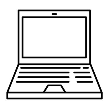 dizüstü bilgisayar teknolojisi ve internet teması izole edilmiş tasarım vektörü çizimi