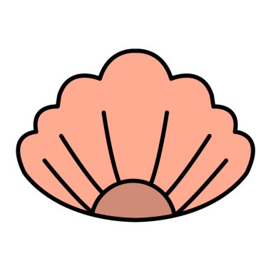 deniz kabuğu ikonu vektör çizimi tasarımı